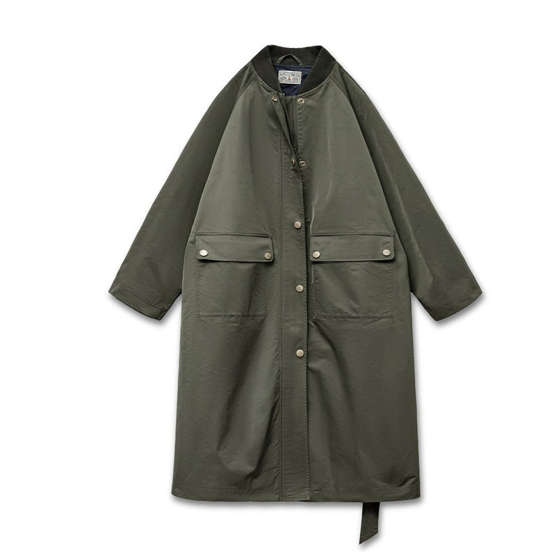 Retro Olive Green Trench