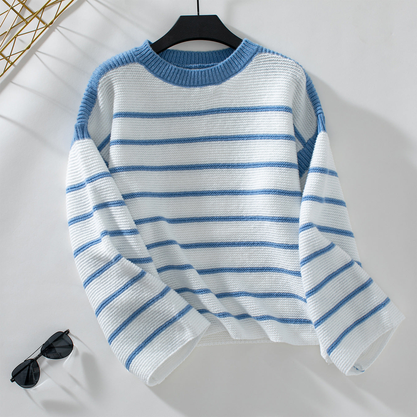 White Striped Pullover