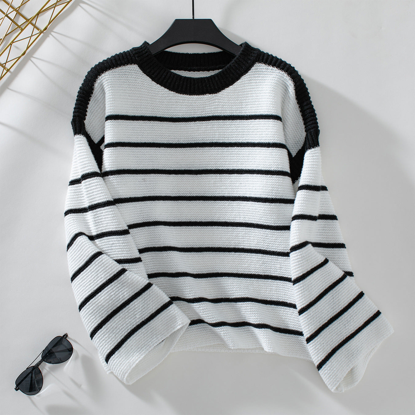 White Striped Pullover