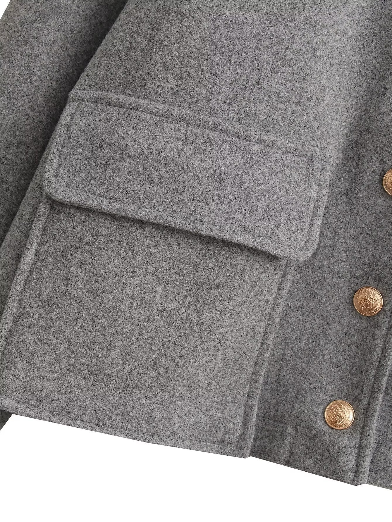 Refined Lapel Tweed Coat